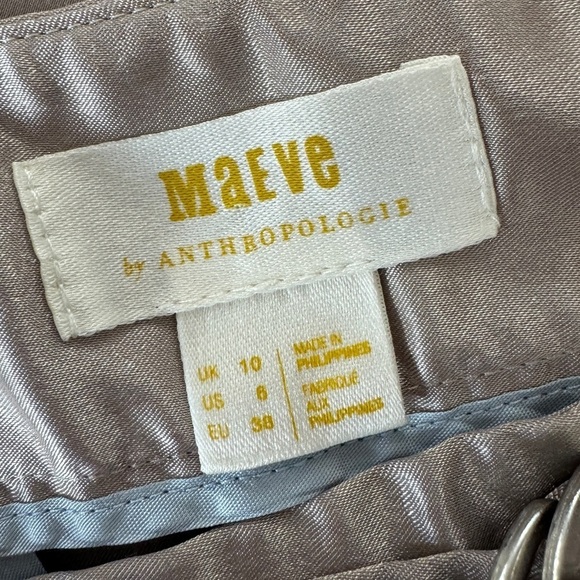 Maeve Metallic Satin Parachute Trousers, Size 6 - Picture 8 of 12